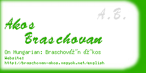 akos braschovan business card